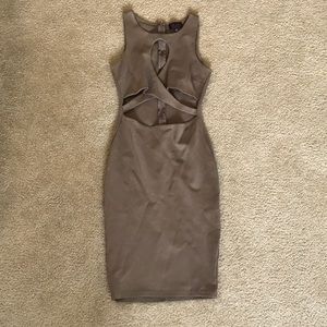 Hot Miami Styles Nude keyhole dress